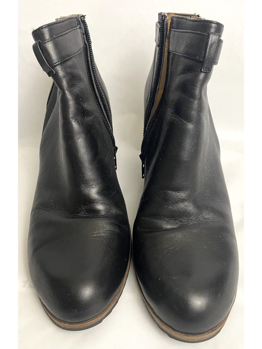 Susina Boot Sz 9 M Short Boots Black Leather Women 58665